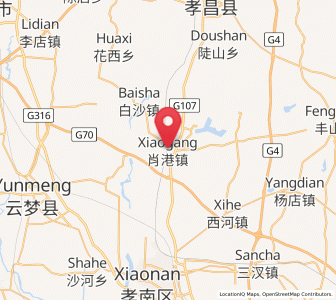 Map of Xiaogang, Hubei