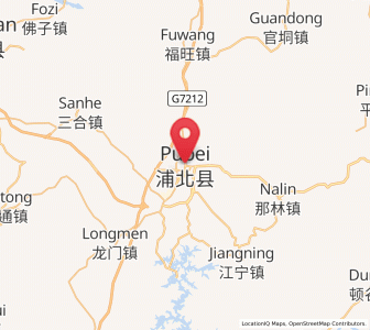Map of Xiaojiang, Guangxi