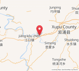 Map of Xiaojiangkou, Hunan