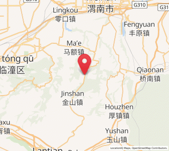 Map of Xiaojin, Shaanxi