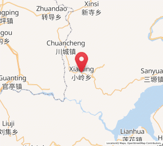 Map of Xiaoling, Gansu