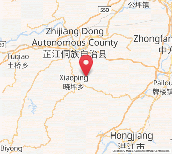 Map of Xiaoping, Hunan