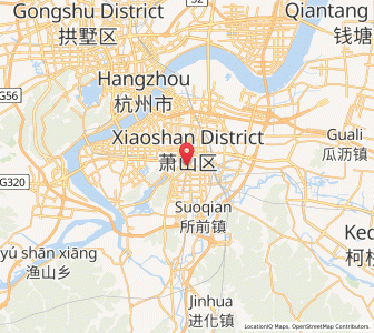 Map of Xiaoshan, Zhejiang