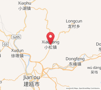 Map of Xiaosong, Fujian