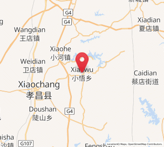 Map of Xiaowu, Hubei