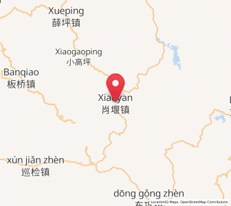 Map of Xiaoyan, Hubei