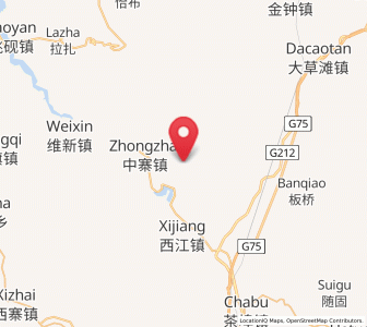Map of Xiaozhai, Gansu