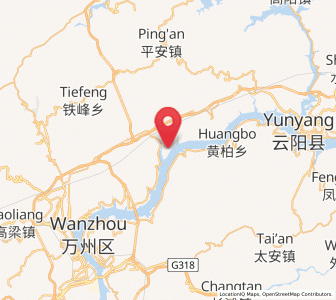 Map of Xiaozhou, Chongqing