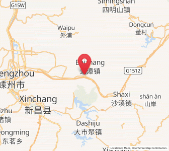 Map of Xiaren, Zhejiang