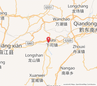 Map of Xiasi, Guizhou