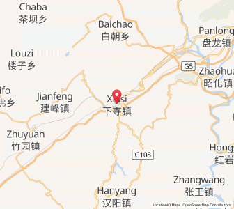 Map of Xiasi, Sichuan