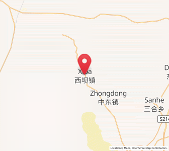 Map of Xiba, Gansu