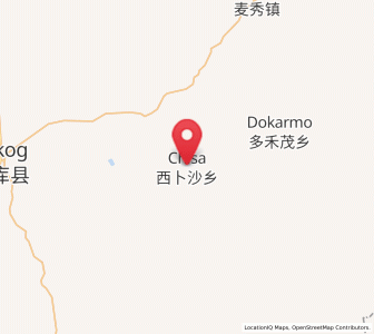 Map of Xibusha, Qinghai