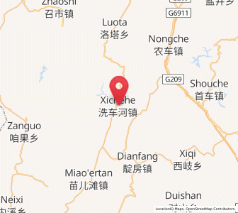 Map of Xichehe, Hunan