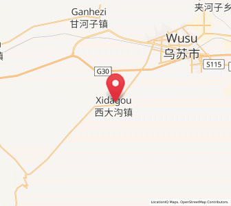 Map of Xidagou, Xinjiang
