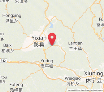 Map of Xidi, Anhui