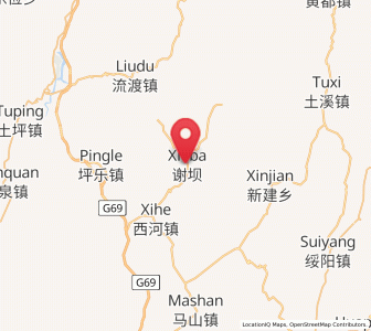 Map of Xieba, Guizhou