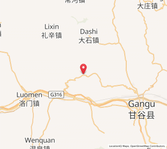 Map of Xiejiawan, Gansu