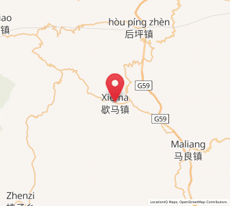Map of Xiema, Hubei