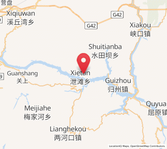 Map of Xietan, Hubei