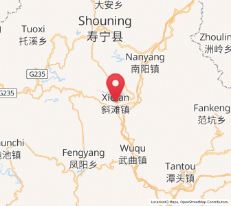 Map of Xietan, Fujian