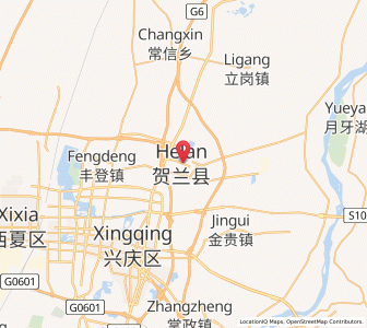 Map of Xigang, Ningxia Hui Autonomous Region