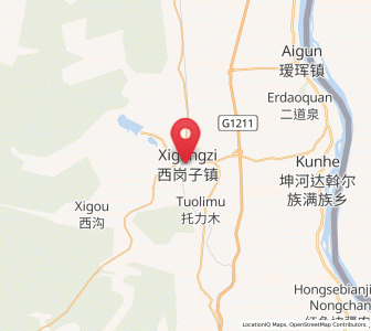Map of Xigangzi, Heilongjiang