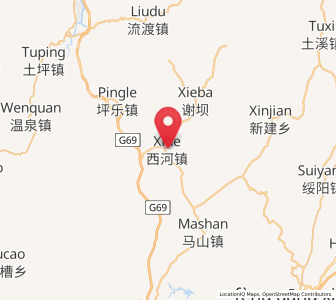 Map of Xihe, Guizhou