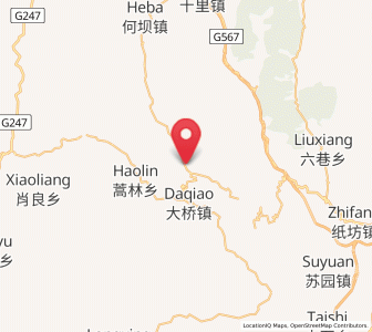 Map of Xiji, Gansu