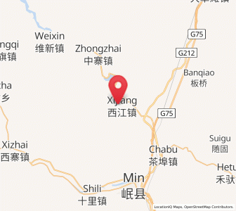 Map of Xijiang, Gansu
