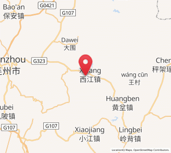 Map of Xijiang, Guangdong