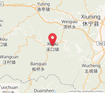 Map of Xikou, Anhui