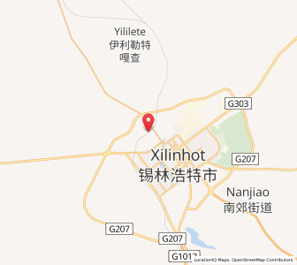 Map of Xilin Hot, Inner Mongolia