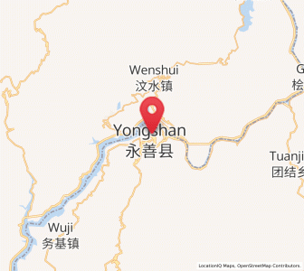 Map of Xiluodu, Yunnan
