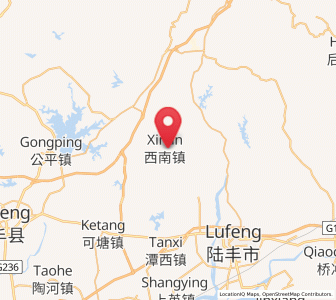 Map of Xinan, Guangdong