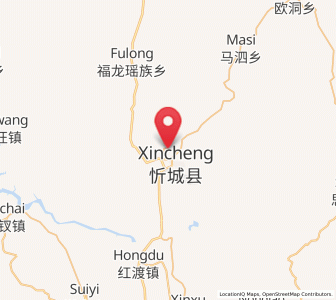 Map of Xincheng, Guangxi