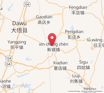 Map of Xincheng, Hubei
