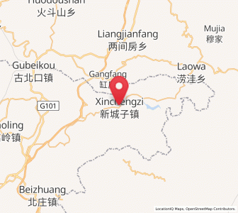 Map of Xinchengzi, Beijing