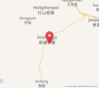 Map of Xinchengzi, Gansu