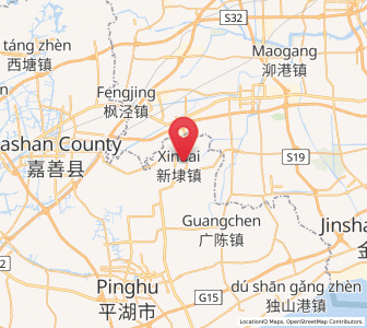 Map of Xindai, Zhejiang