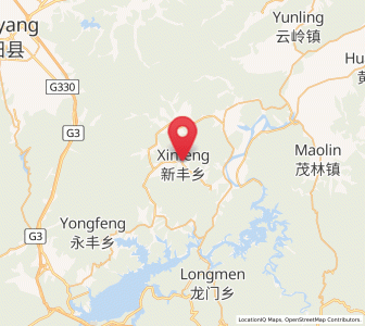 Map of Xinfeng, Anhui