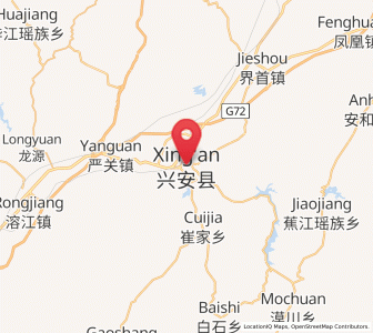 Map of Xing’an, Guangxi