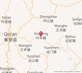 Map of Xingfeng, Gansu