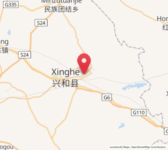 Map of Xinghe Chengguanzhen, Inner Mongolia