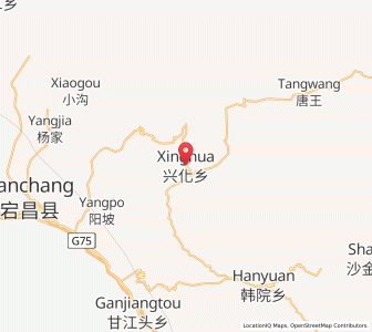 Map of Xinghua, Gansu