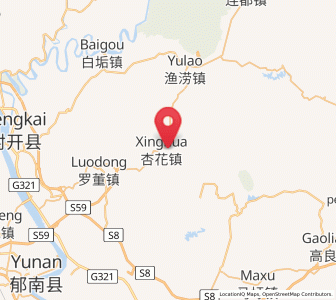 Map of Xinghua, Guangdong