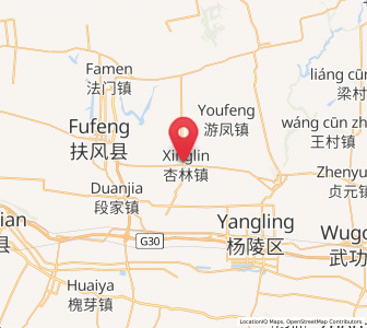 Map of Xinglin, Shaanxi