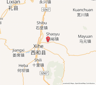 Map of Xinglong, Gansu