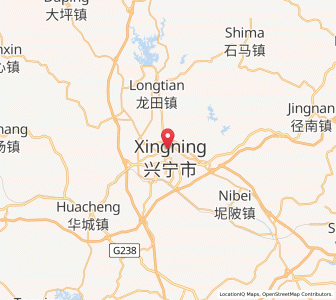 Map of Xingning, Guangdong