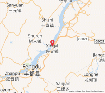 Map of Xingyi, Chongqing
